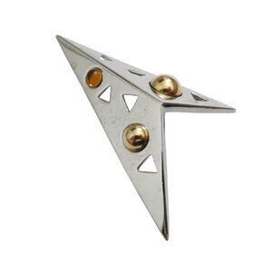 vtg 80s PISCITELLI Modernist brooch pin New Wave